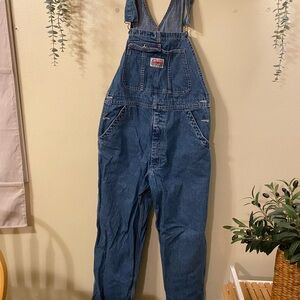 Vintage IKEDA Men's Blue Denim Overalls